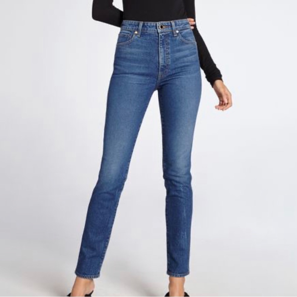 Khaite “Vanessa” High Rise Denim Jeans 29 Straight Leg